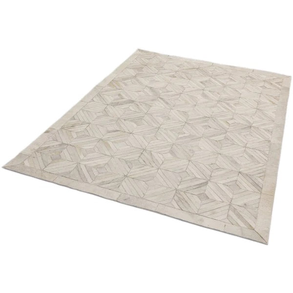 Tapis Salon Luxe Cuir de Vache PAMPA Parquet - Novatrend 