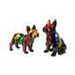 Sculpture statue moderne BLACK BULLDOG - Set de 2 - Novatrend 