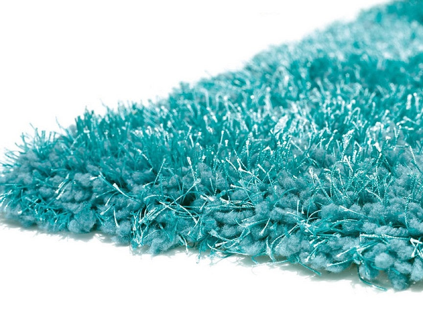Tapis de salon Moderne poils longs DONNA Turquoise - Novatrend 