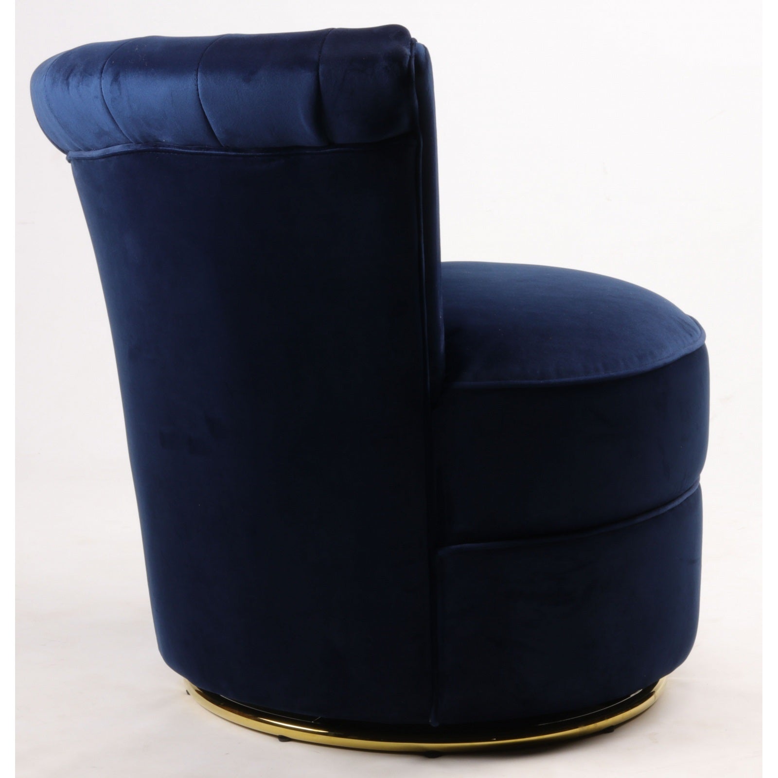 Fauteuil en velours bleu SILWAN - Novatrend 