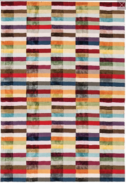Tapis viscose tufté main à motifs CODE - Novatrend 