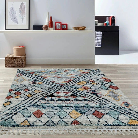 Tapis de salon à franges styles berbère ARYN