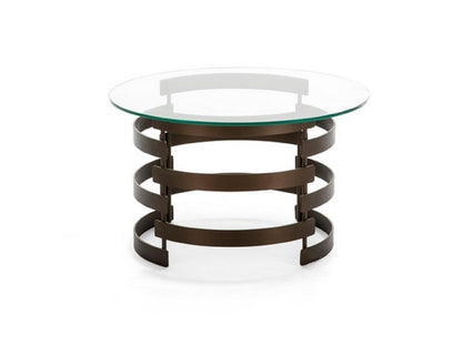Table basse verre et métal LUMO