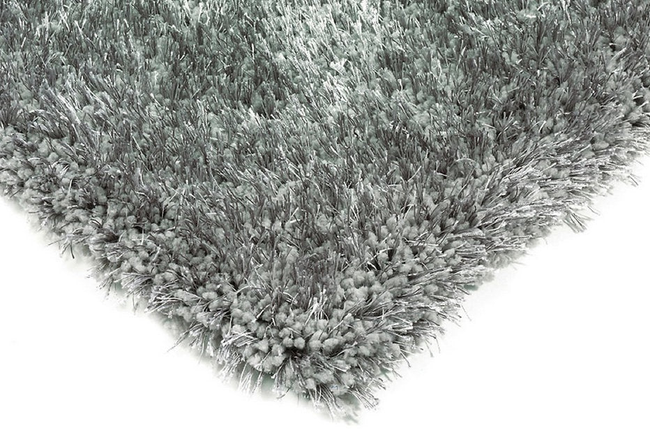 Tapis de salon Moderne poils longs DONNA Argent - Novatrend 