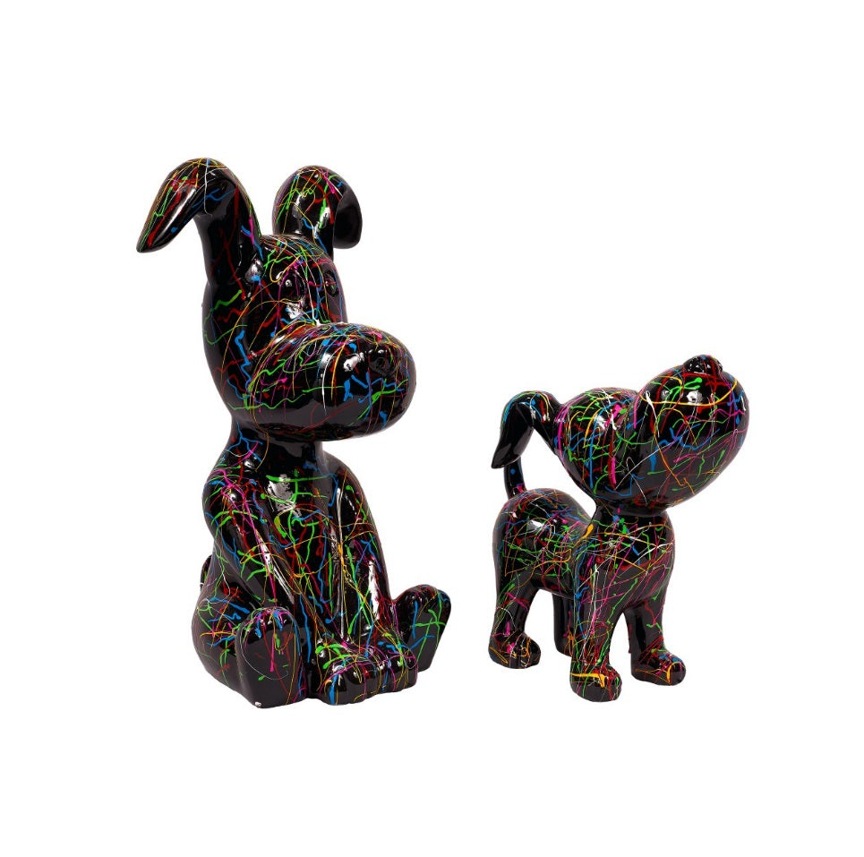 Sculpture statue moderne GRAF DOGS - set de 2 - Novatrend 