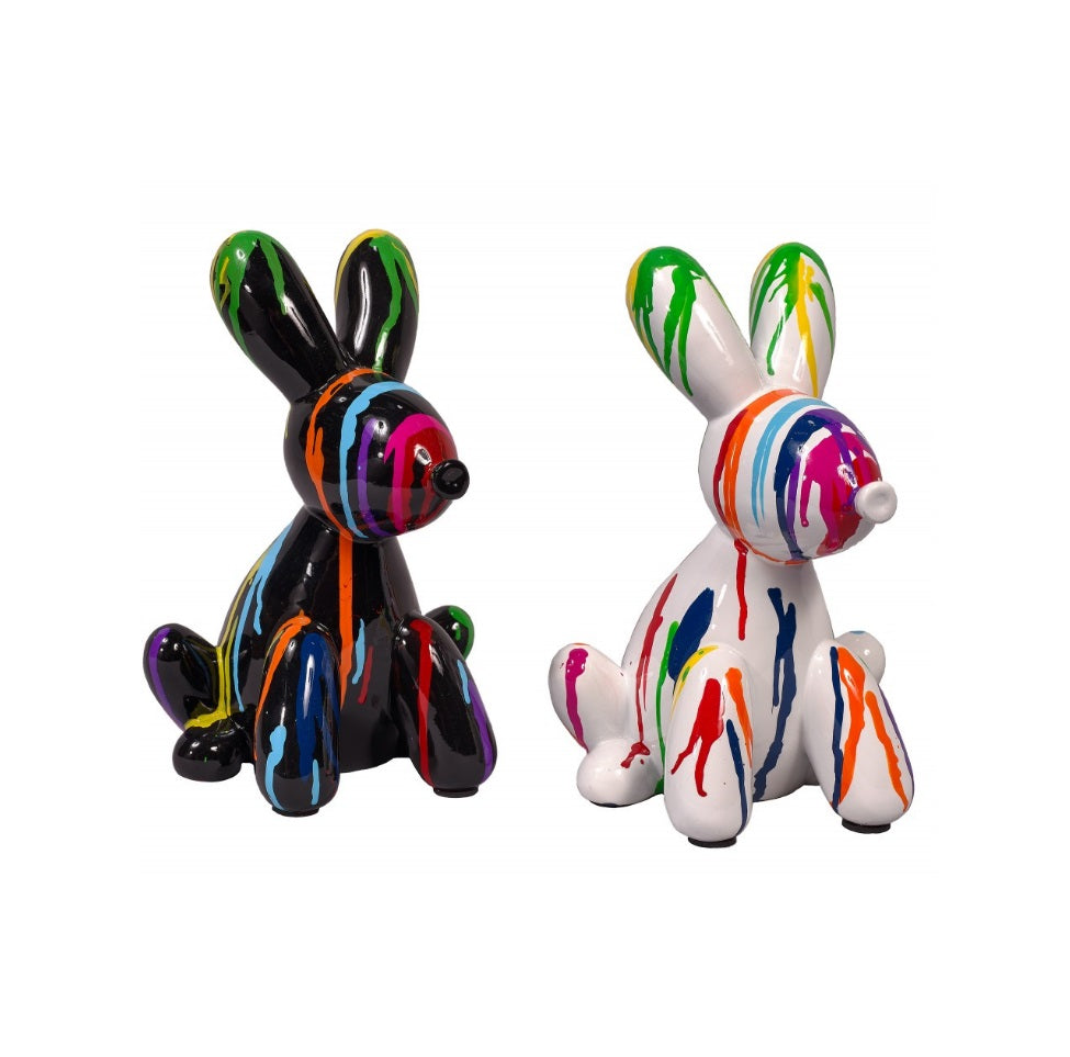 Sculpture statue moderne YING YANG DOGS - set de 2 - Novatrend 