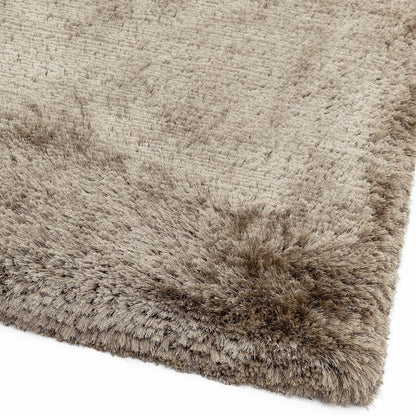 Tapis salon confort shaggy SPLASH Taupe - Novatrend 