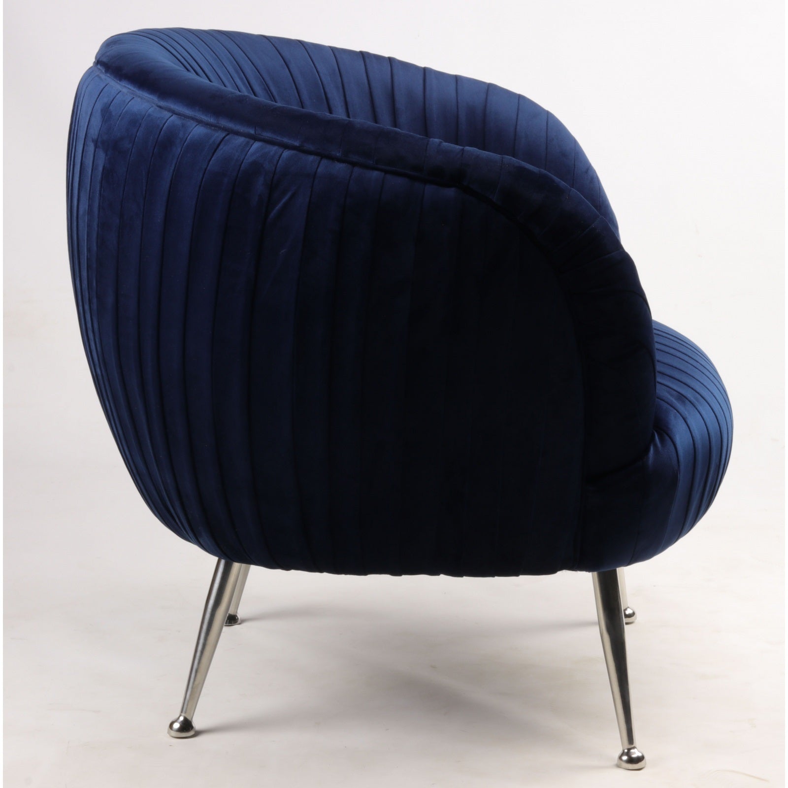 Fauteuil en velours bleu PALACIO - Novatrend 