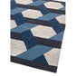 Tapis de salon en laine tissé plat CAMPTON