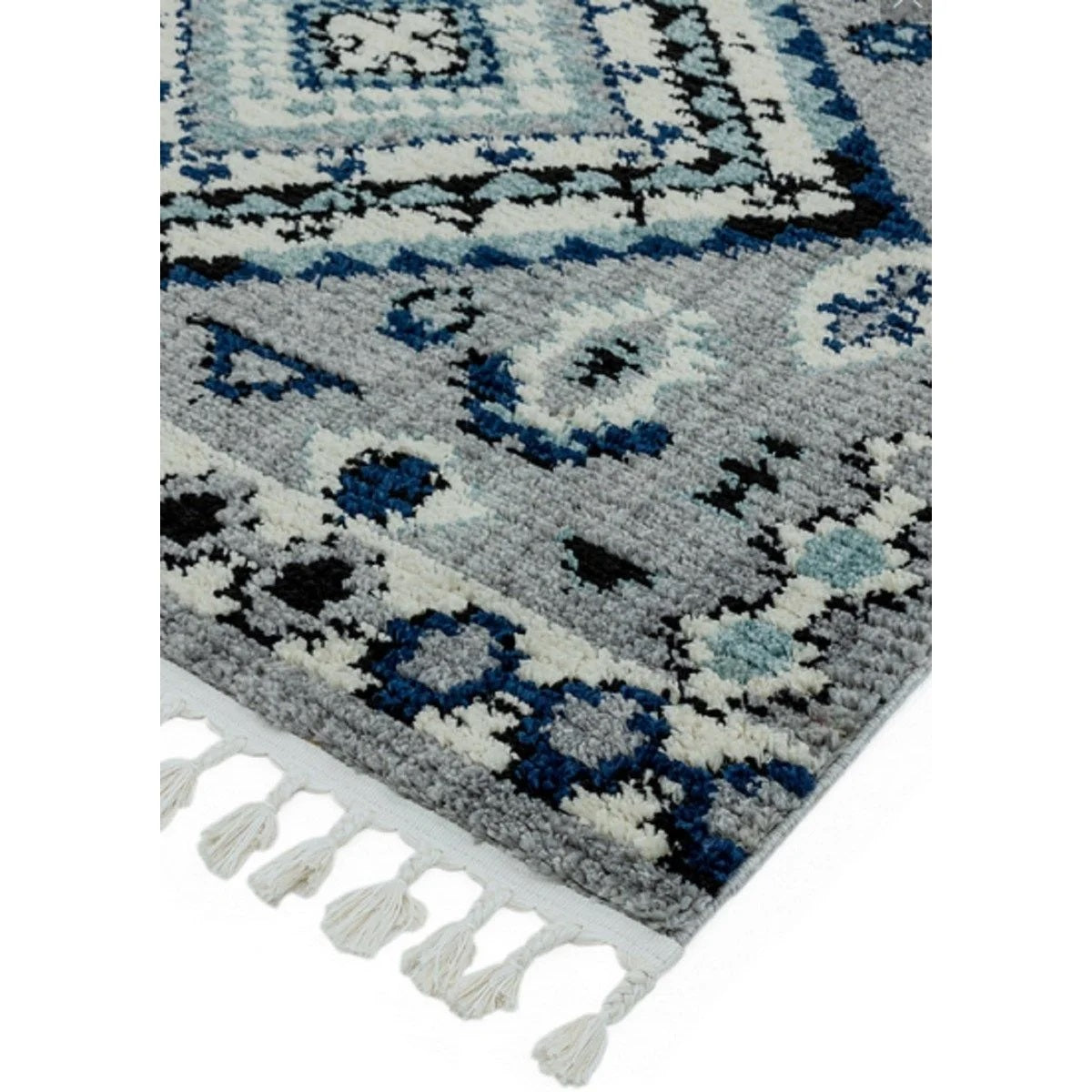 Tapis de salon à franges style berbère INES