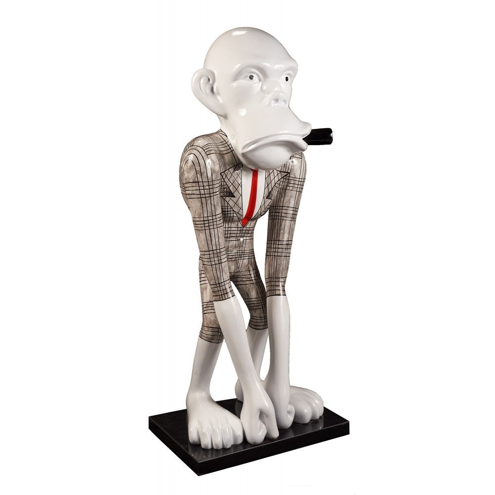 Sculpture statue moderne géante SMOKING MONKEY 1m40 - Novatrend 