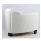 Fauteuil en cuir blanc véritable Gentleman - Novatrend 