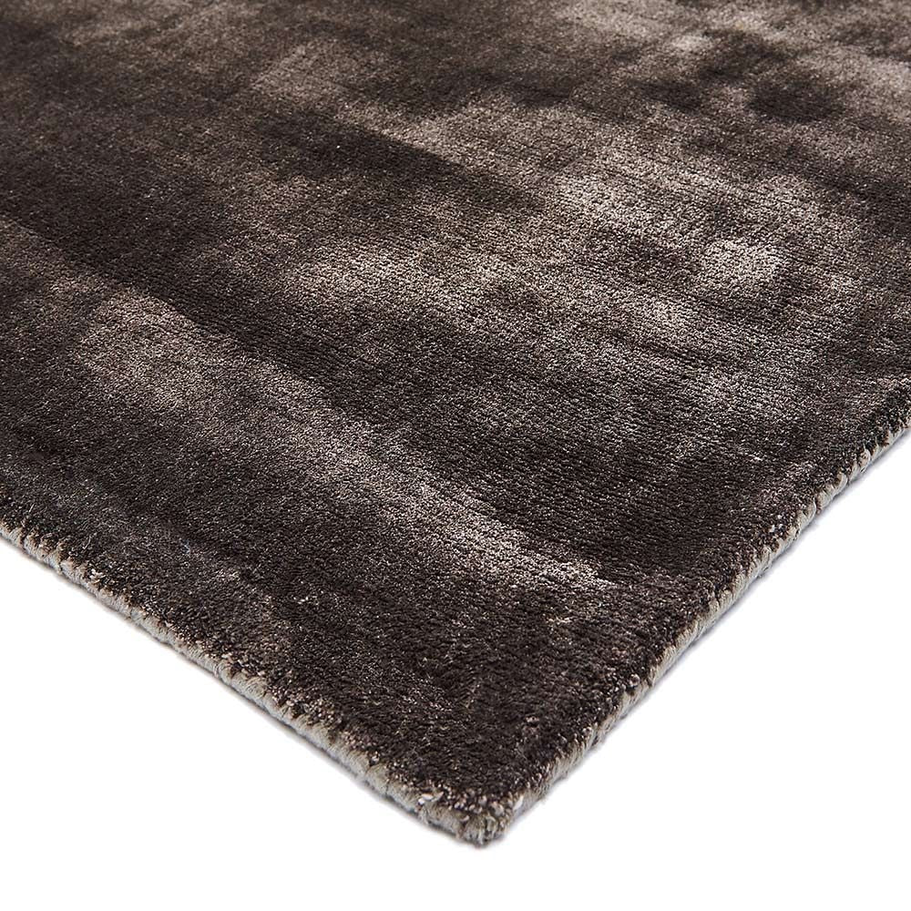 Tapis de salon en viscose fait main TITANE - Novatrend 
