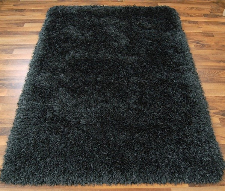Tapis de salon shaggy FLOOD Noir - Novatrend 