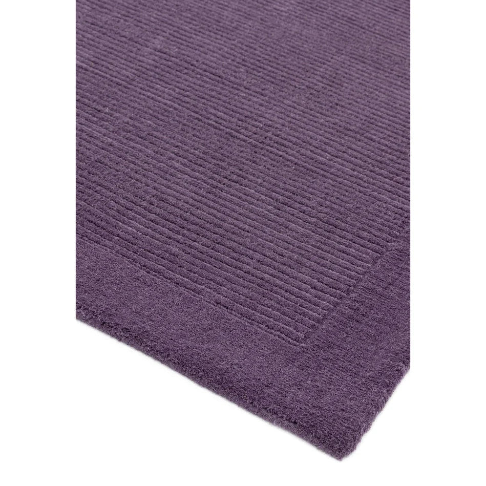 Tapis de Salon Moderne uni Pure Laine CANDY Violet - Novatrend 