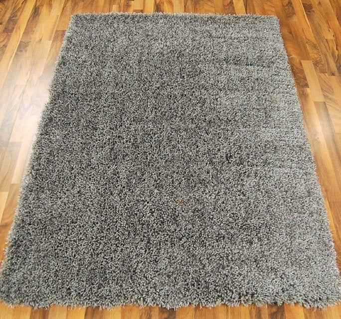 Tapis de salon Moderne poils longs DONNA Argent - Novatrend 