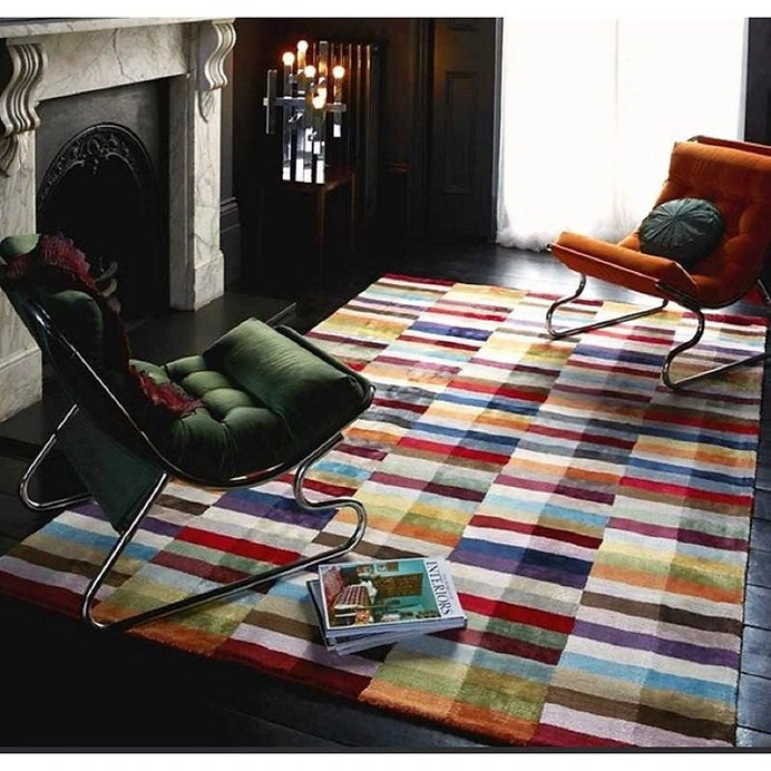 Tapis viscose tufté main à motifs CODE - Novatrend 