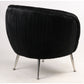 Fauteuil en velours noir PALACIO - Novatrend 
