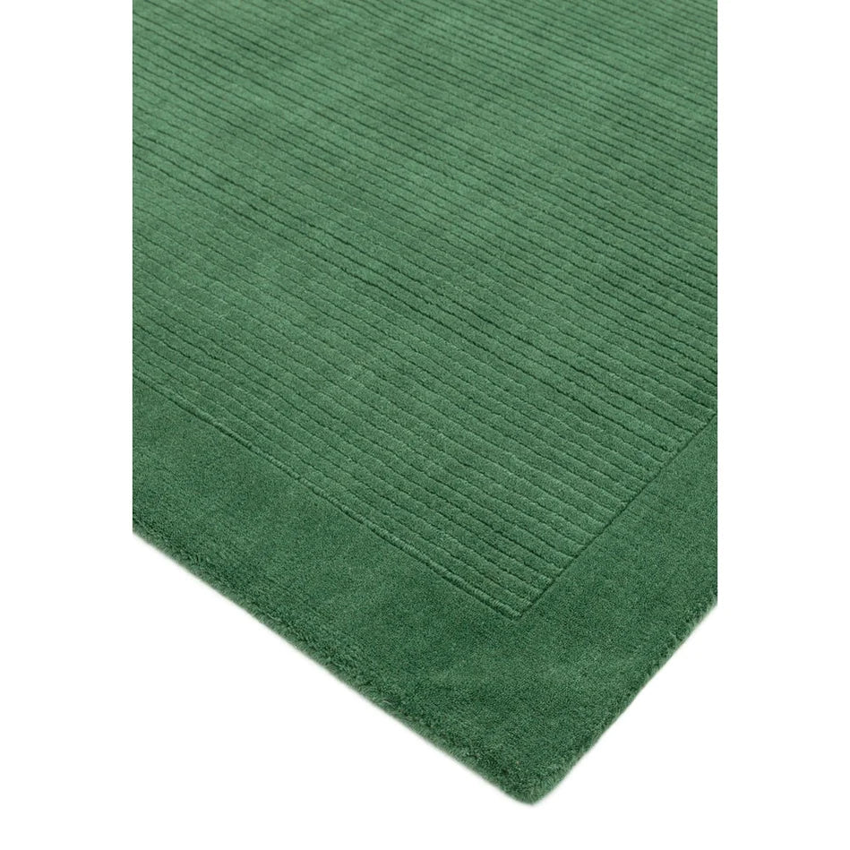 Tapis de Salon Moderne uni Pure Laine CANDY Vert - Novatrend 