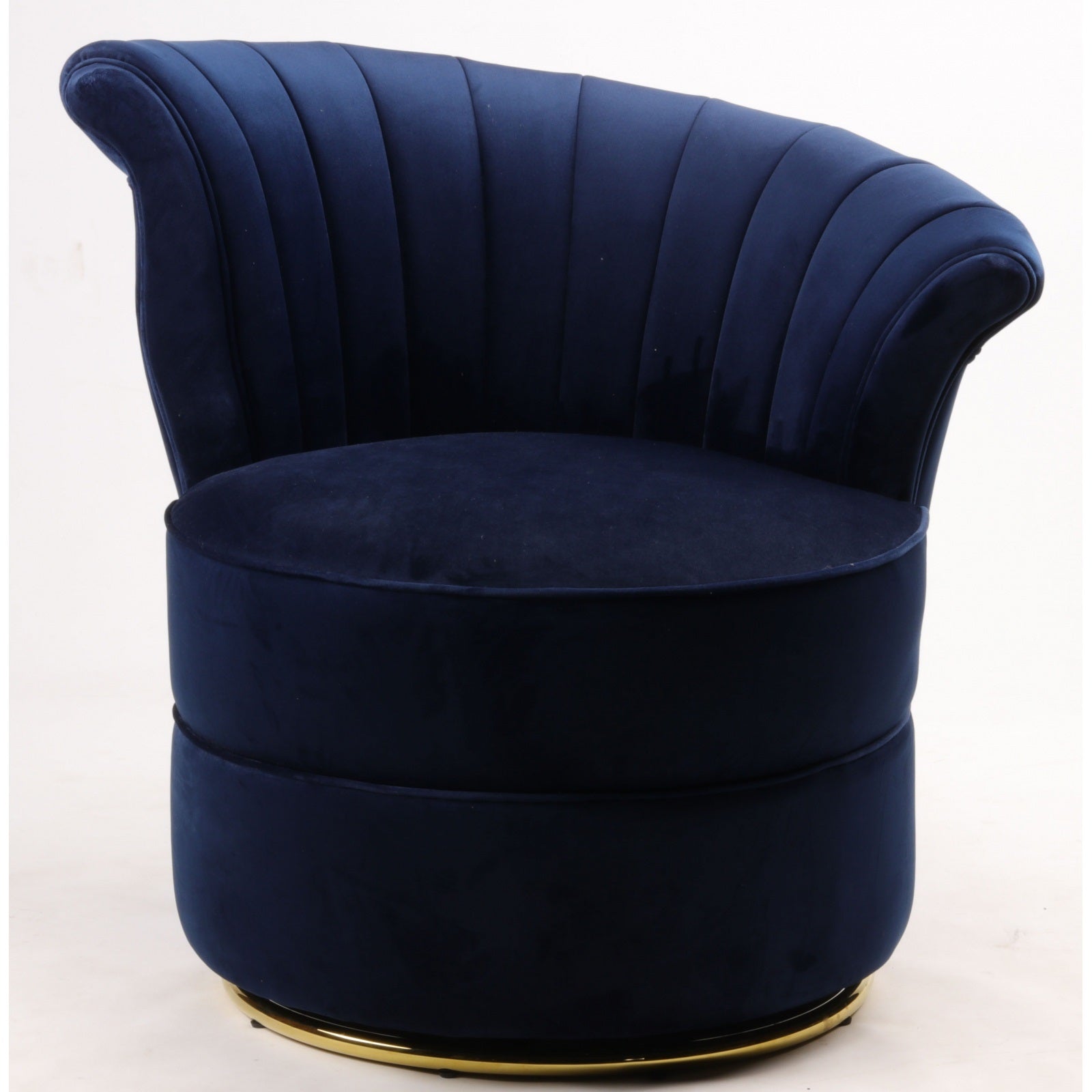 Fauteuil en velours bleu SILWAN - Novatrend 