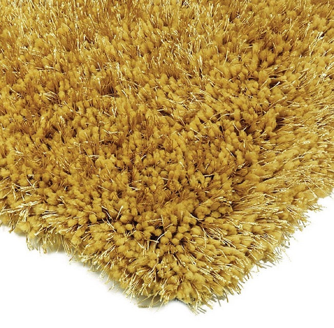 Tapis de salon Moderne poils longs DONNA Jaune - Novatrend 