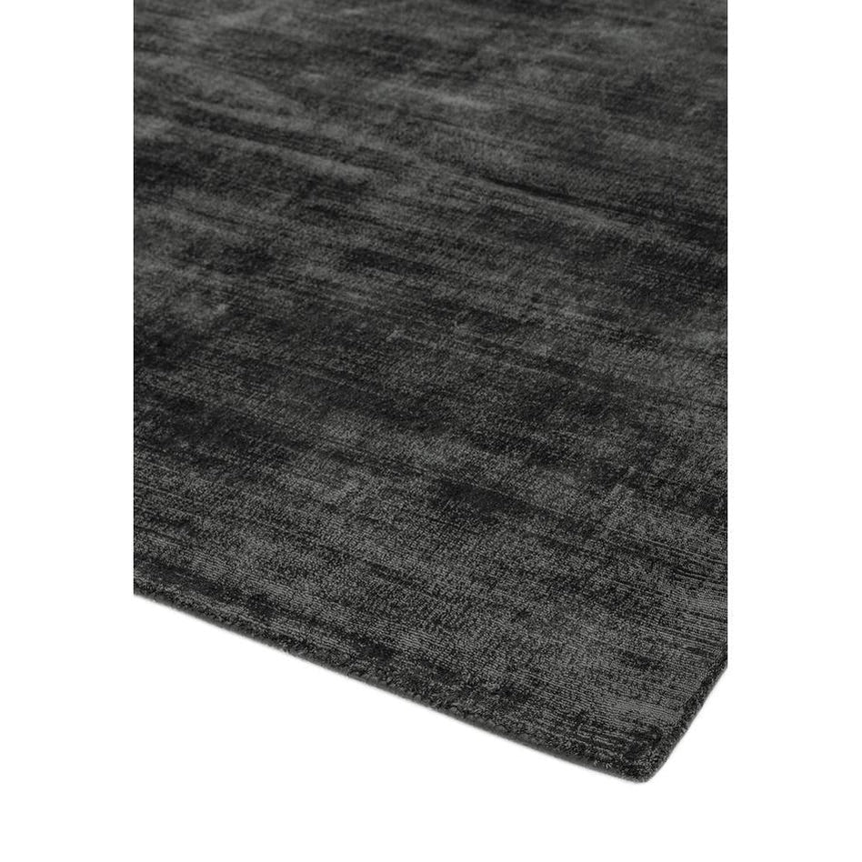 Tapis de salon moderne Uni LAME Noir - Novatrend 
