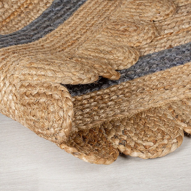 Tapis de salon pure jute FLOWER JUTE - Novatrend 