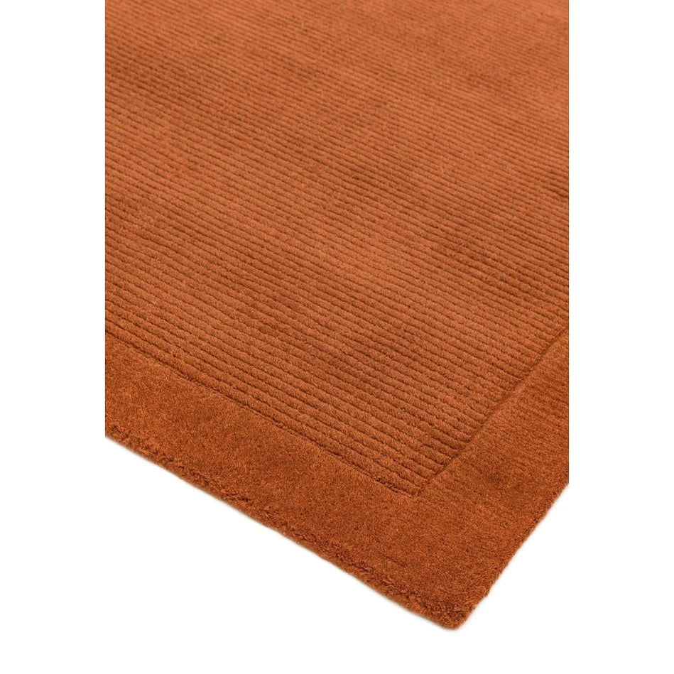 Tapis de Salon Moderne uni Pure Laine CANDY Orange - Novatrend 
