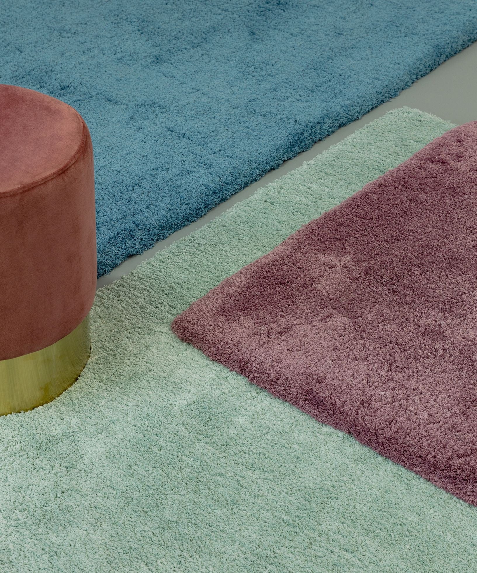 Tapis de salon shaggy moderne TITO Bleu - Novatrend 