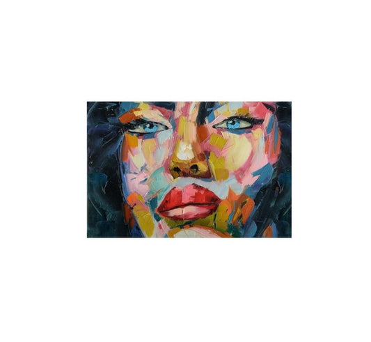 Impression sur toile avec cadre argent BLUE EYES - Novatrend 