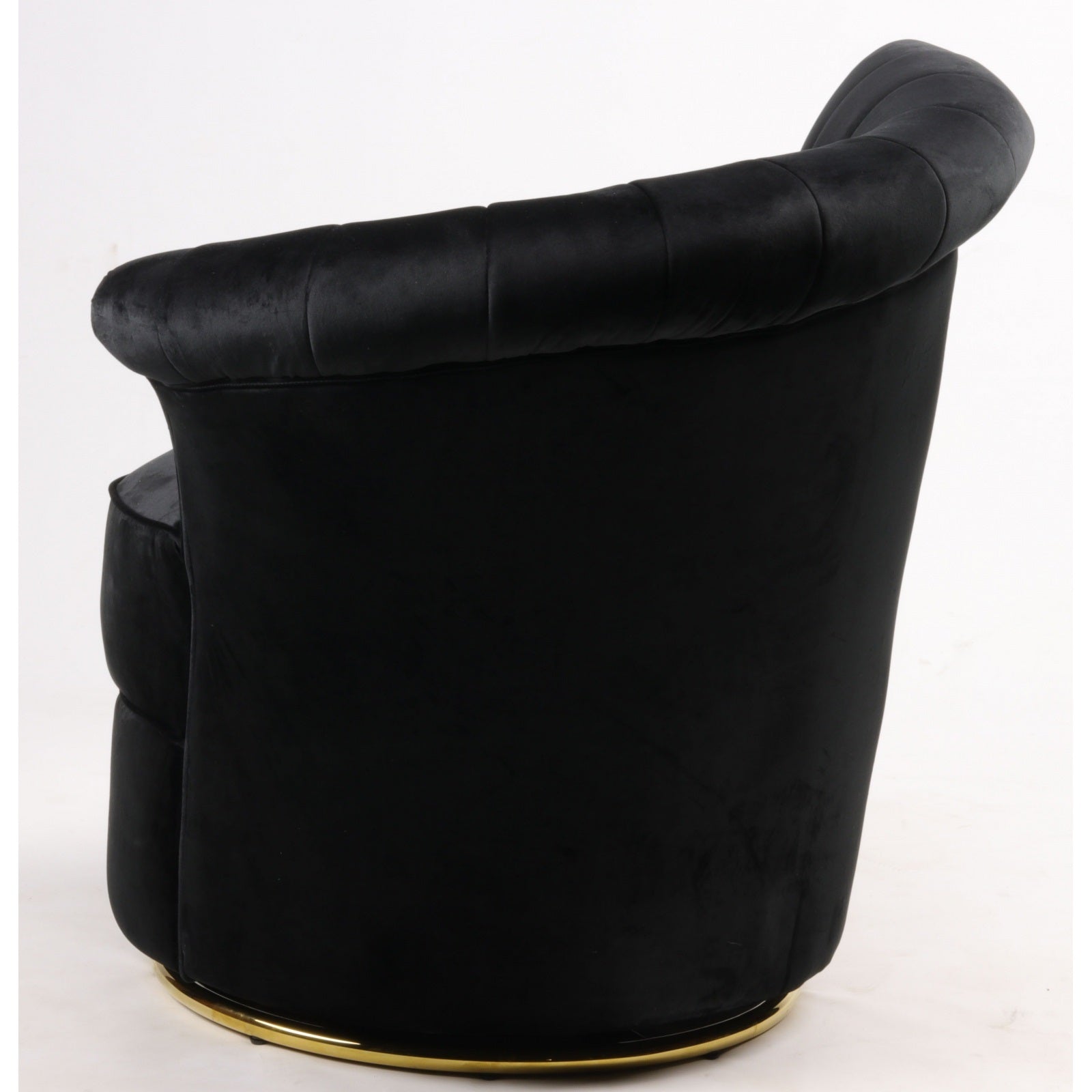 Fauteuil en velours noir SILWAN - Novatrend 