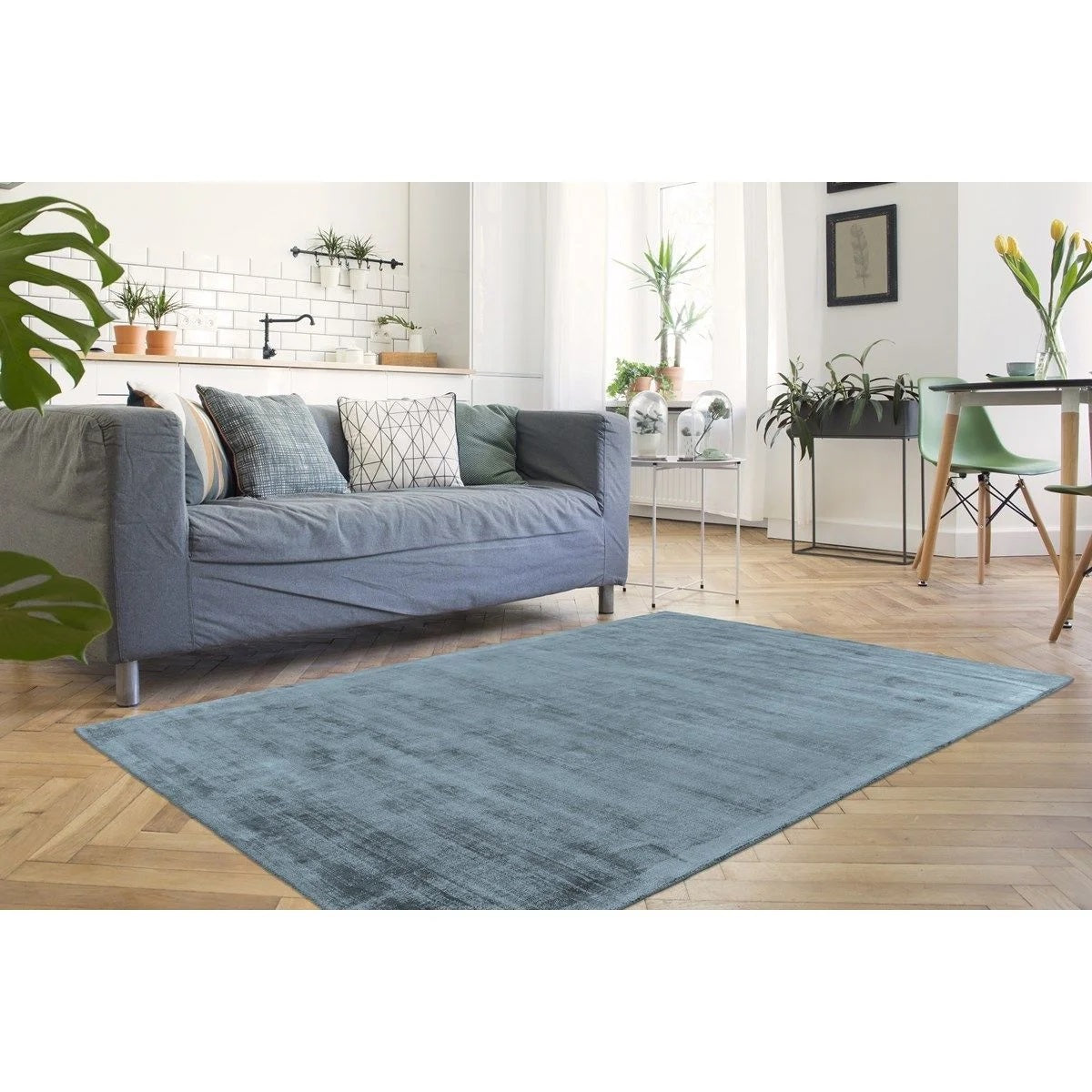 Tapis moderne en soie de bambou UPTOWN