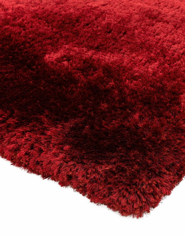 Tapis salon confort shaggy SPLASH Rouge - Novatrend 