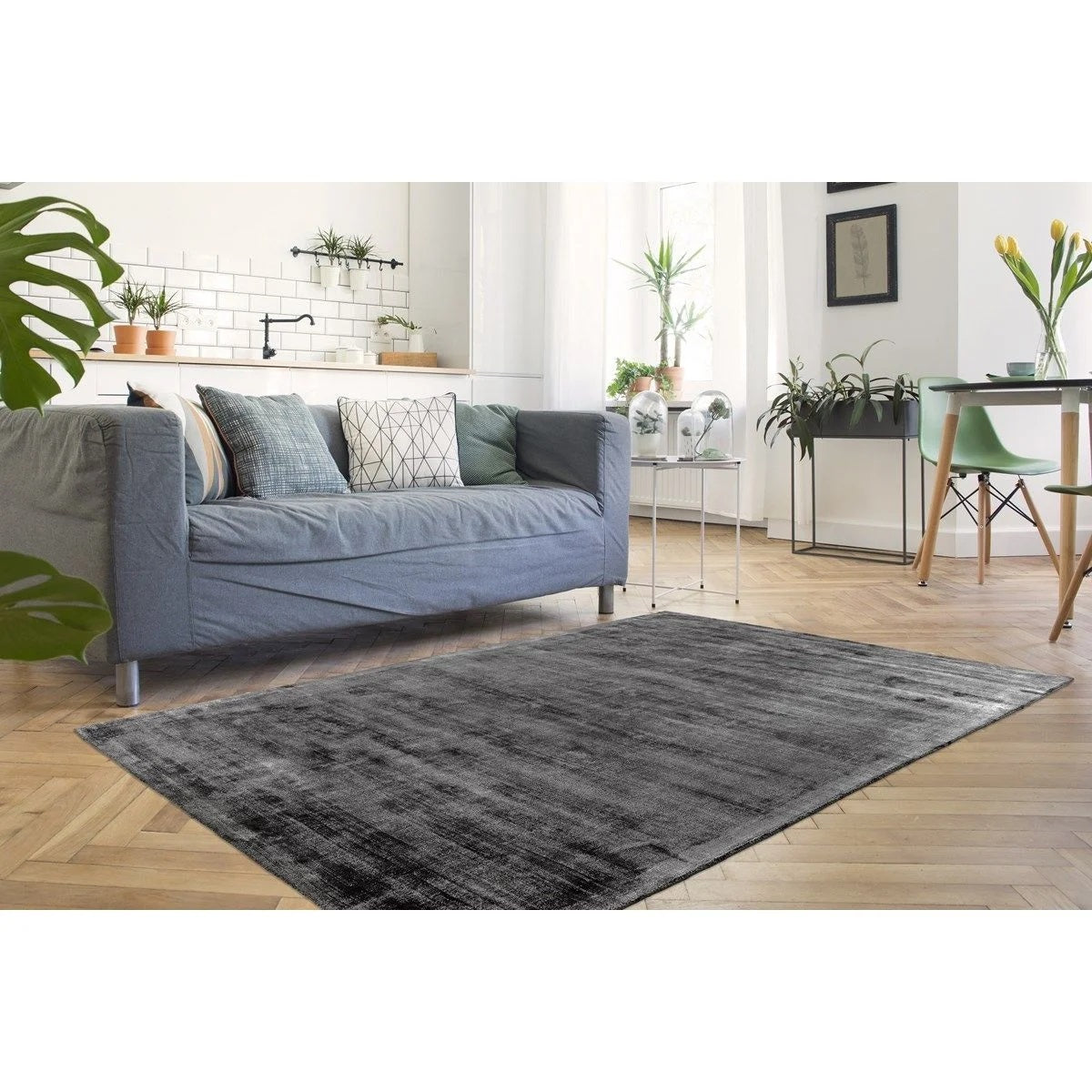 Tapis moderne en soie de bambou UPTOWN