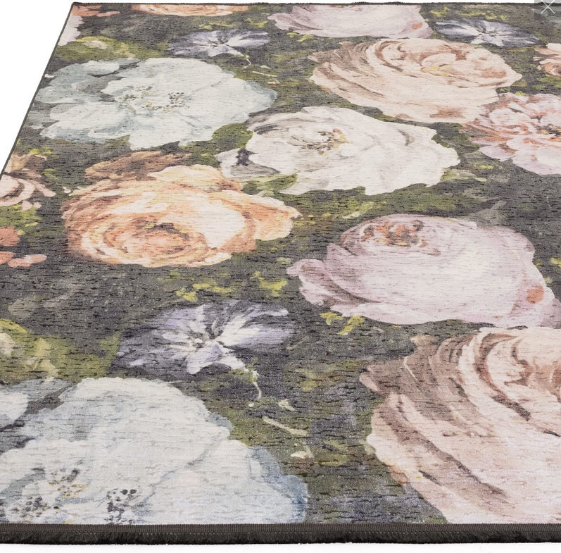 Tapis de salon moderne à fleurs FLORETTINA BLUSH - Novatrend 