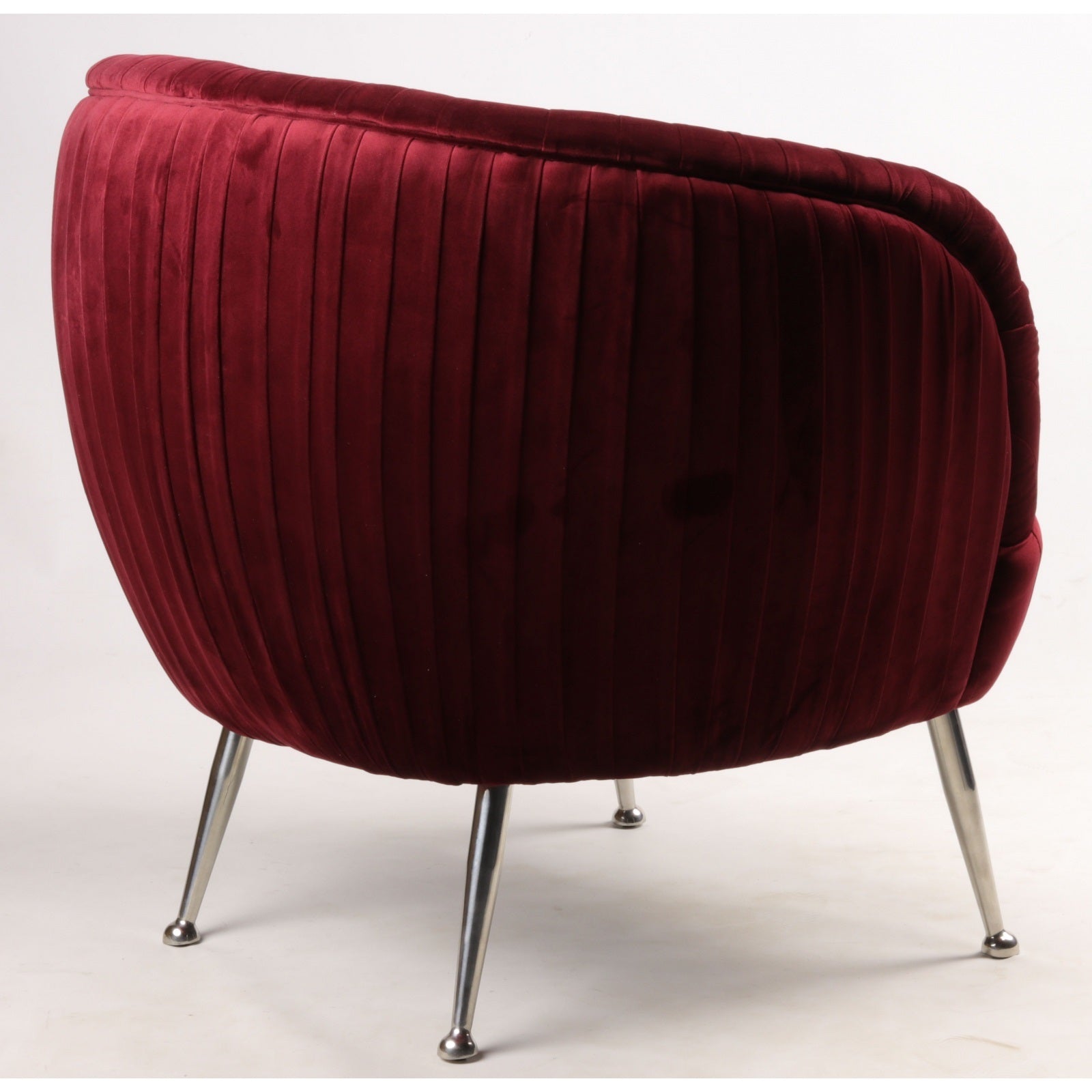Fauteuil en velours rouge PALACIO - Novatrend 