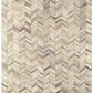 Tapis Salon Luxe Cuir de Vache PAMPA Chevron - Novatrend 