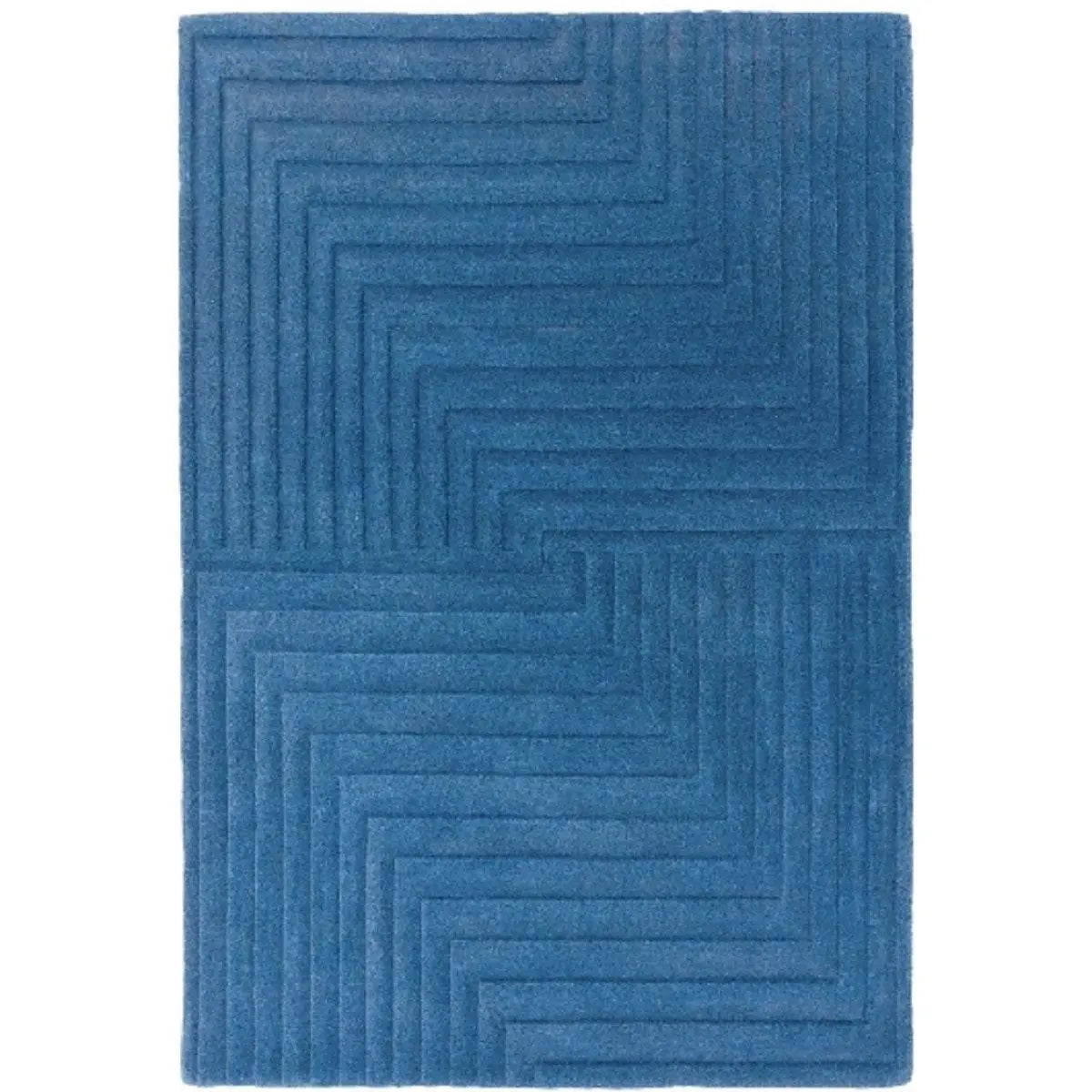 Tapis pure laine uni tufté main relief SQUARE - Novatrend 