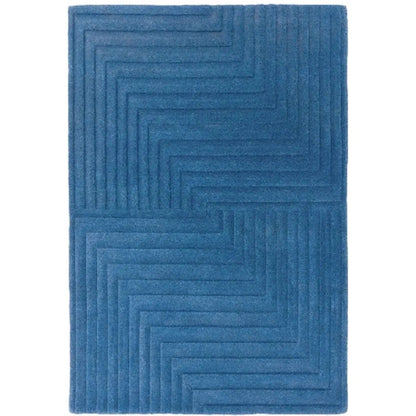 Tapis pure laine uni tufté main relief SQUARE - Novatrend 