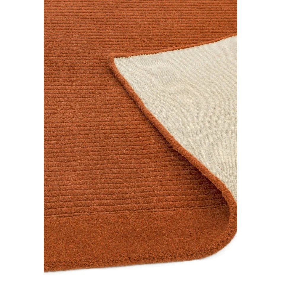 Tapis de Salon Moderne uni Pure Laine CANDY Orange - Novatrend 