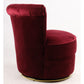 Fauteuil en velours rouge SILWAN - Novatrend 