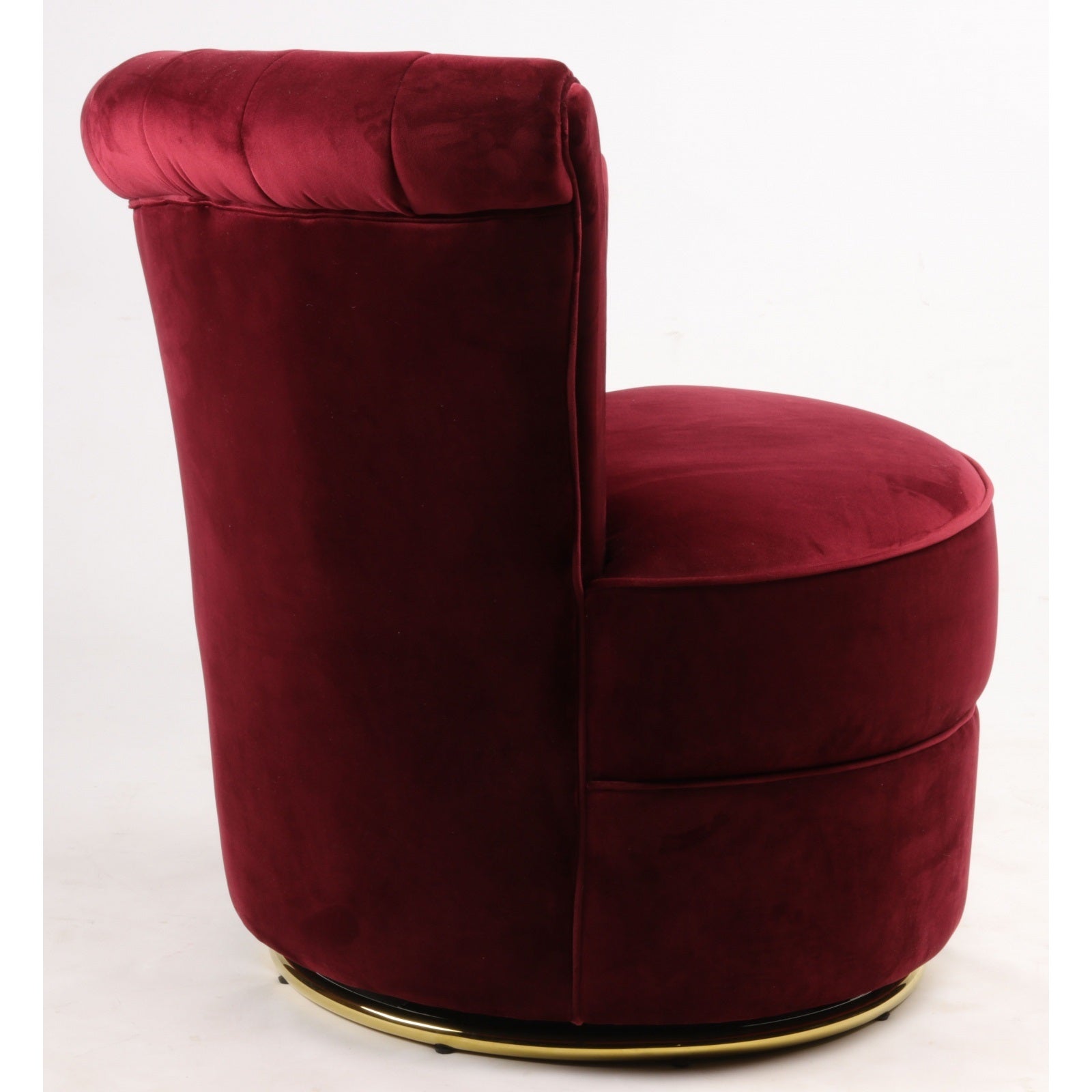 Fauteuil en velours rouge SILWAN - Novatrend 