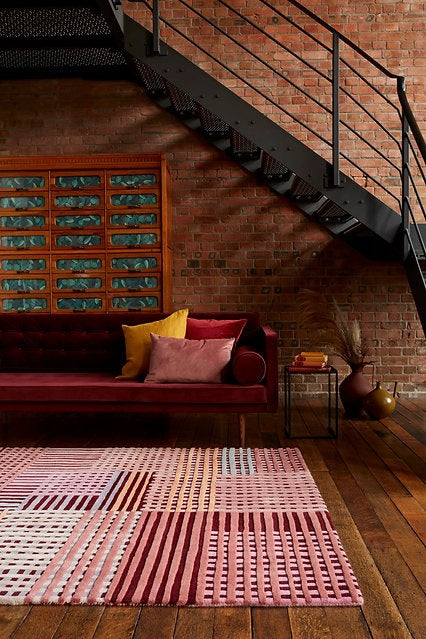 Tapis de salon moderne en laine FACET - Novatrend 
