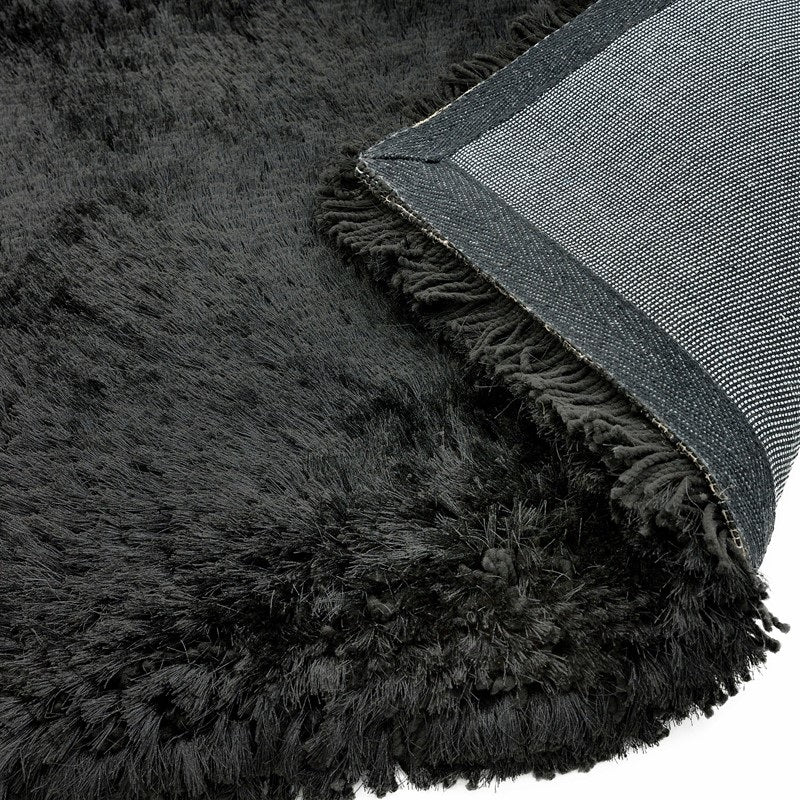 Tapis salon confort shaggy SPLASH Noir - Novatrend 