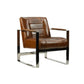 Fauteuil en cuir luxe OREGON CHROME - Novatrend 