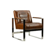 Fauteuil en cuir luxe OREGON CHROME - Novatrend 