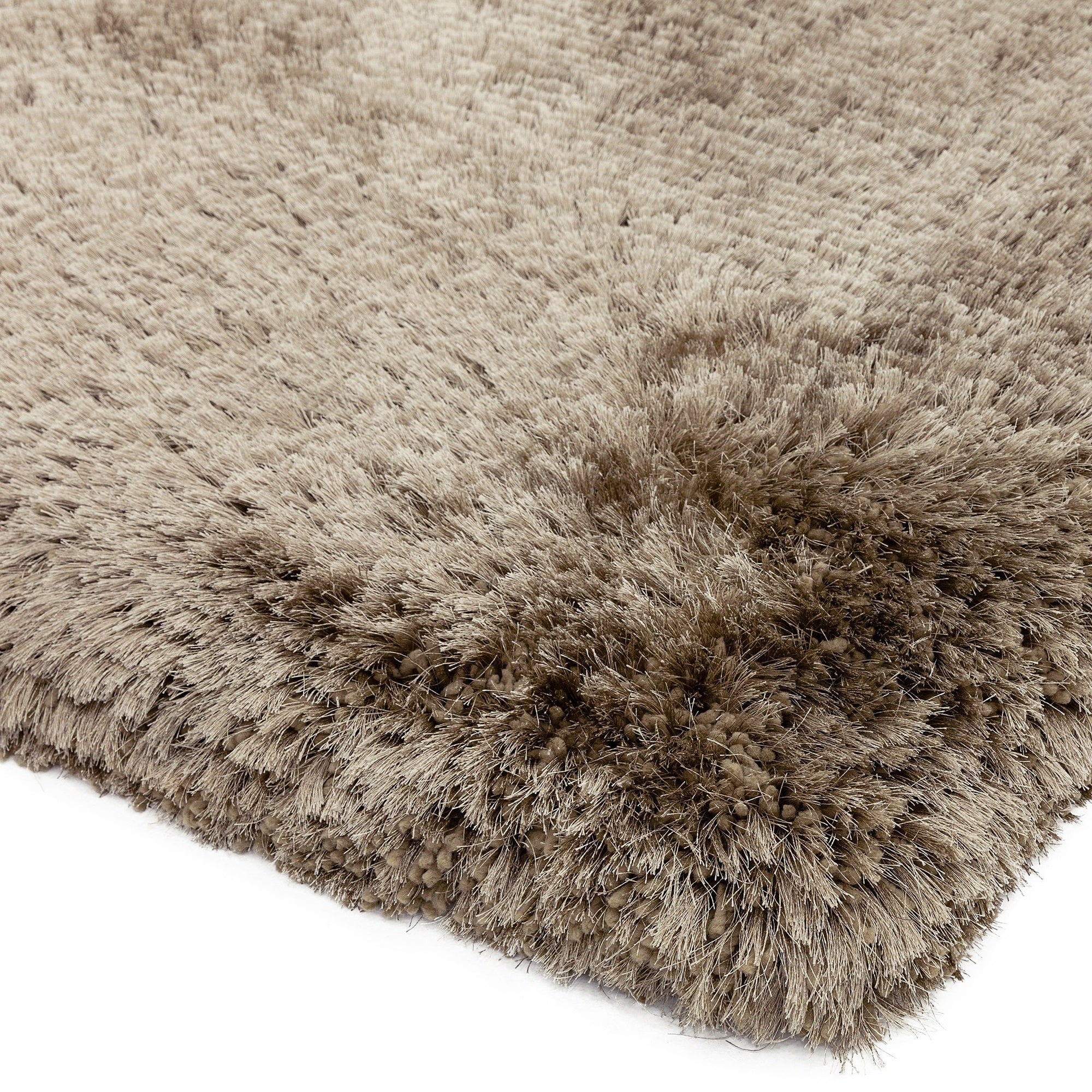 Tapis salon confort shaggy SPLASH Taupe - Novatrend 
