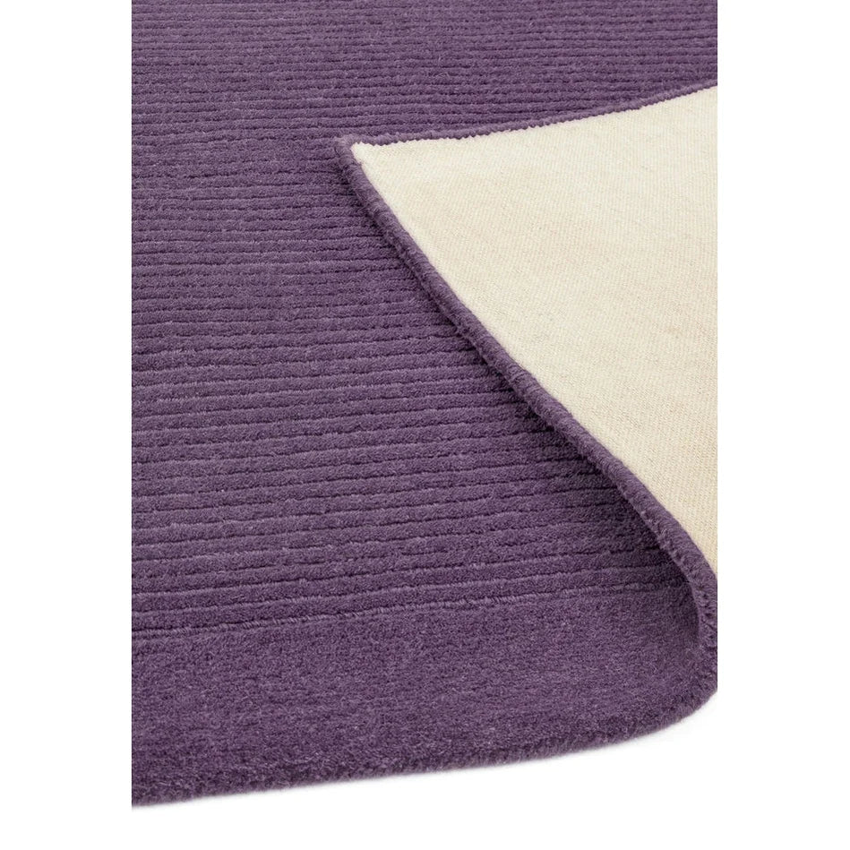 Tapis de Salon Moderne uni Pure Laine CANDY Violet - Novatrend 