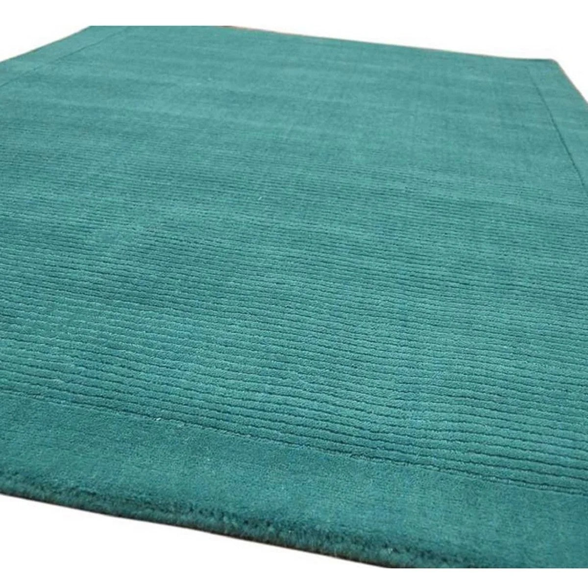 Alfombra Salón Moderna Lisa Pura Lana CANDY Azul
