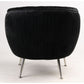 Fauteuil en velours noir PALACIO - Novatrend 